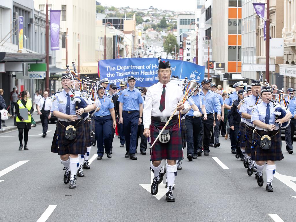 Pride March through Hobart. Picture Chris Kidd