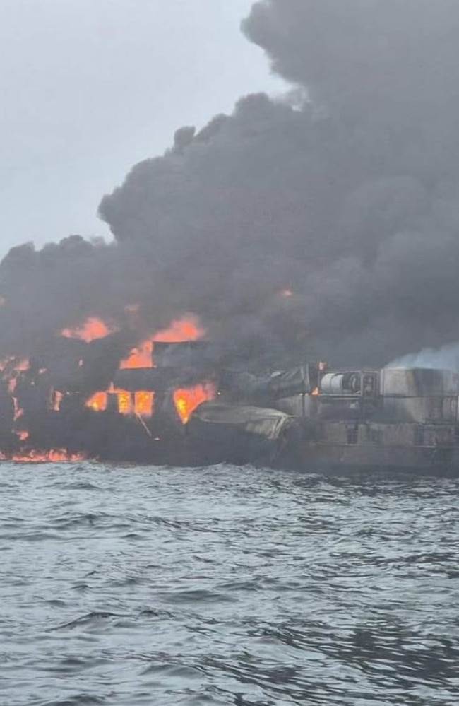 Tankers collide in the North Sea. Picture: Instagram/Tessaonenews