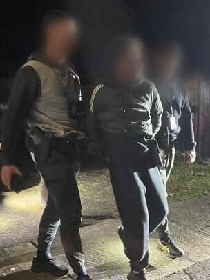 One of the teenagers being arrested. Picture: NSW Police