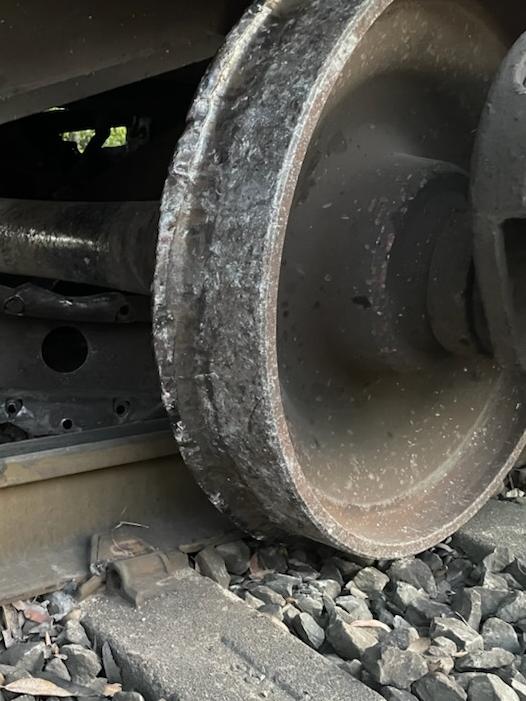 The freight train derailed on the stretch on December 17. Picture: Supplied