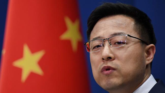 Chinese Foreign Ministry spokesman Zhao Lijian. Picture: AFP