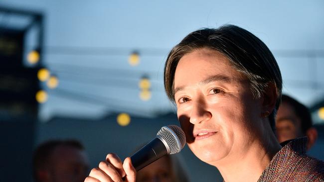 Holding back the tears: Penny Wong sings songs in the key of love.