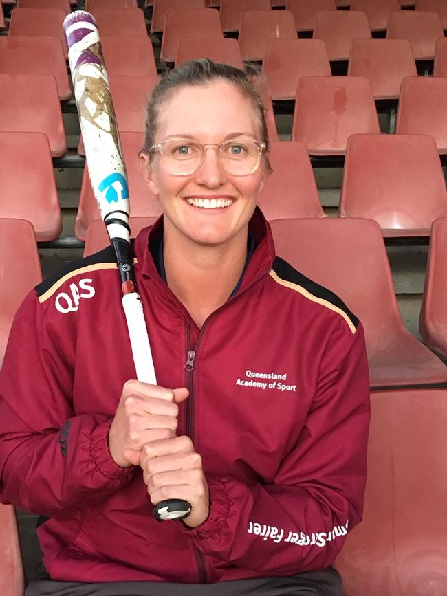 Australian softball players Chelsea Forkin teaches at Redcliffe State High School.