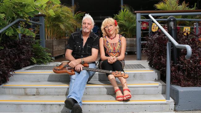 Musicians Vance Fahey and Nikki Lowmass from the Barbary Coasters, aren't happy about the noise complaints when they play their gigs at the Bungalow Hotel. PICTURE: JUSTIN BRIERTY