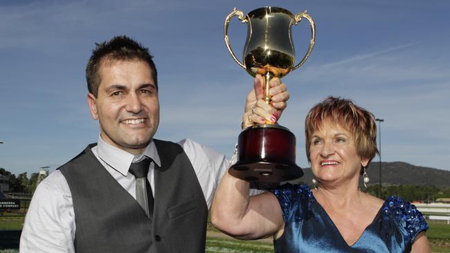 Paul Jones and Barbara Joseph celebrate a Canberra Cup victory with Fill The Page.