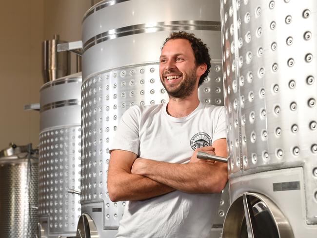 Sacha La Forgia at his Adelaide Hills Distillery, Nairne. Photo: AAP Image/ Keryn Stevens