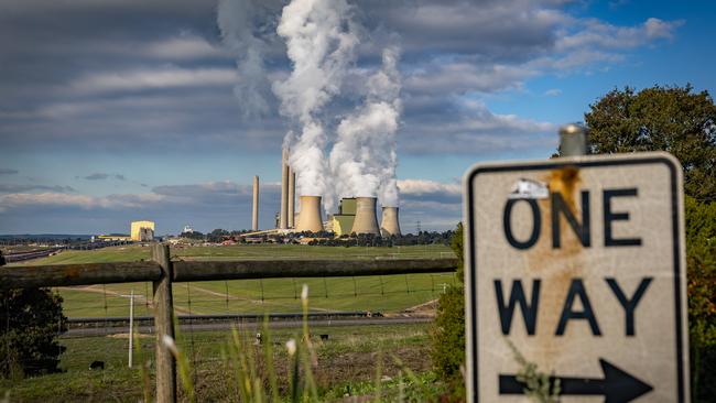 The Coalition will pledge to build seven nuclear power plants across Australia. Multiple Coalition MPs said the proposed former coal-fired power station sites for the reactors included Loy Yang in Victoria. Picture: Jake Nowakowski