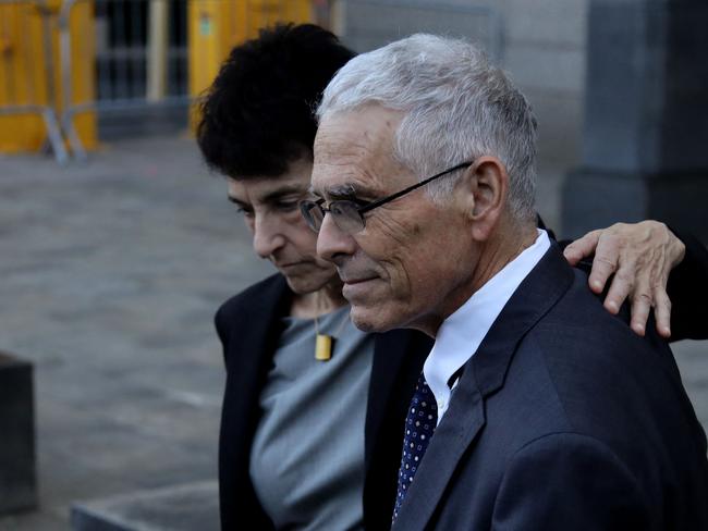 Joseph Bankman and Barbara Fried, Sam Bankman-Fried’s parents, arrive for the second day of their son's fraud trial. Picture: AFP