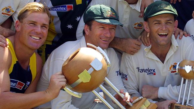 Shane Warne, Steve Waugh and Adam Gilchrist.