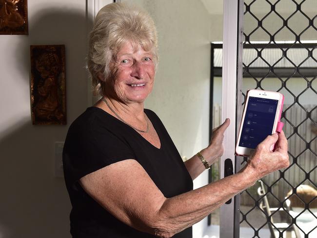 Jan Alderton has just had a range of security features installed on her house because she lives alone and did not feel very safe in her home anymore. PICTURE: MATT TAYLOR.