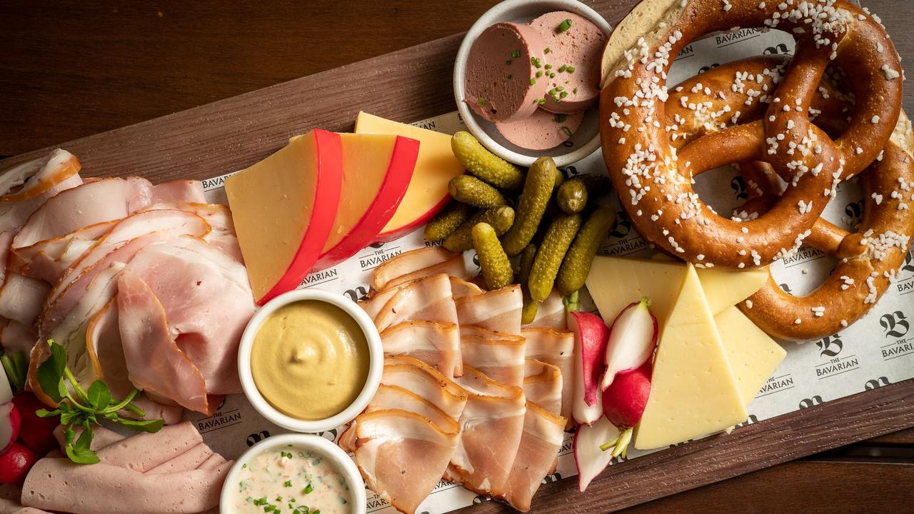 Meat and cheese board.