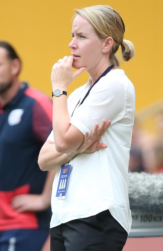 Melissa Andreatta when she was Roar Coach. Picture: Jono Searle