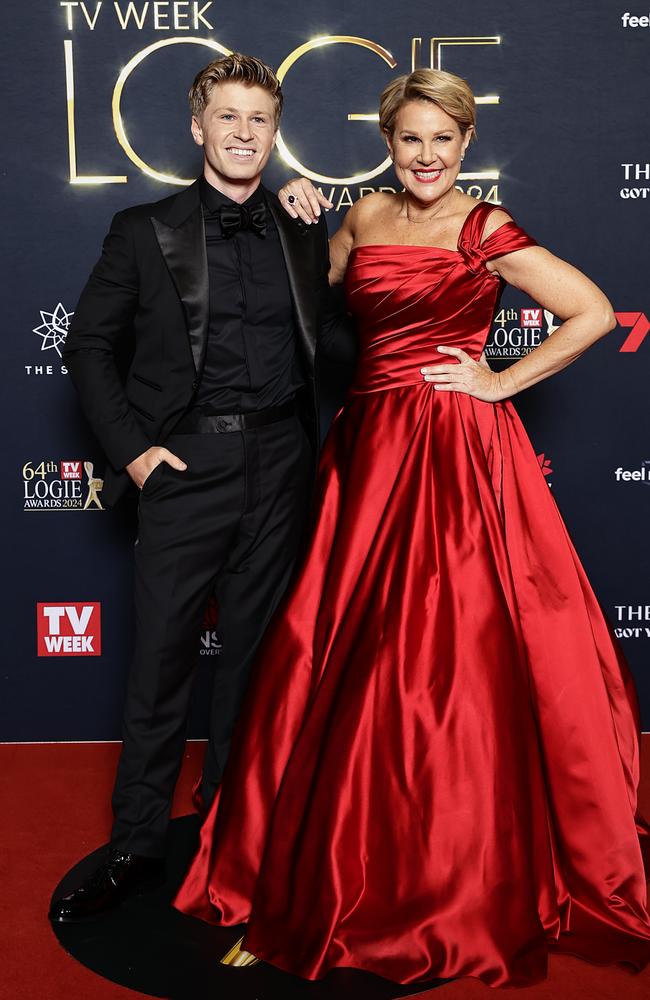 With I’m A Celebrity co-host Julia Morris, right, at the Logies in August. Picture: Getty Images