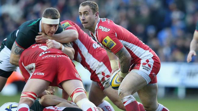 Journeyman Jimmy Cowan playing for Gloucester. He will line up for the Auckland Blues this year.