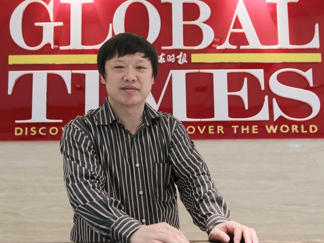 Xijin, the editor of the state-run Global Times, a leading Communist Chinese publication. Picture: Getty