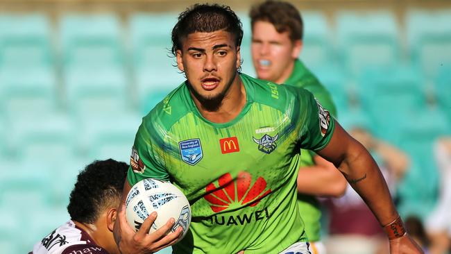 Canberra Raiders Forward Trey Mooney is an up and coming forward. Picture: Tim Hunter.