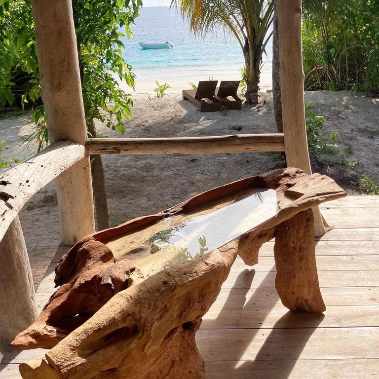 The secluded island is a two-hour ride from Nias, where the group disembarked. Picture: Instagram/ @pinang_island
