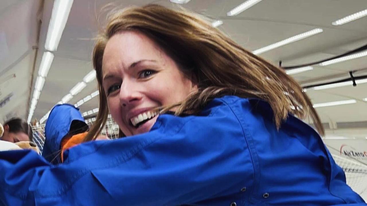 Bennell-Pegg on a zero-G flight. Picture: Supplied