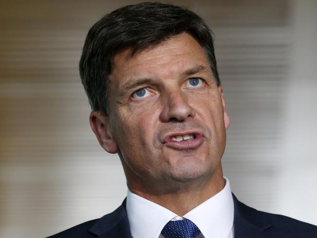 Minister for Energy and Emissions Reduction, Angus Taylor during a doorstop at Parliament House in Canberra. Picture Gary Ramage