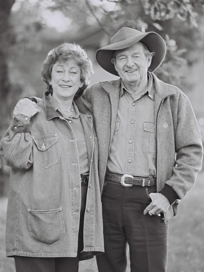 Australian singer-songwriters Joy McKean (left) and Slim Dusty, photographed for Debbie Kruger’s book. Picture: John Elliott