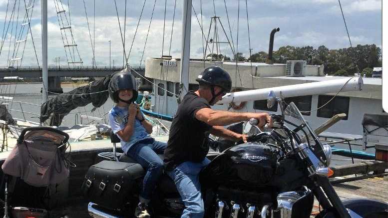 Kevin on his treasured Triumph rocket.