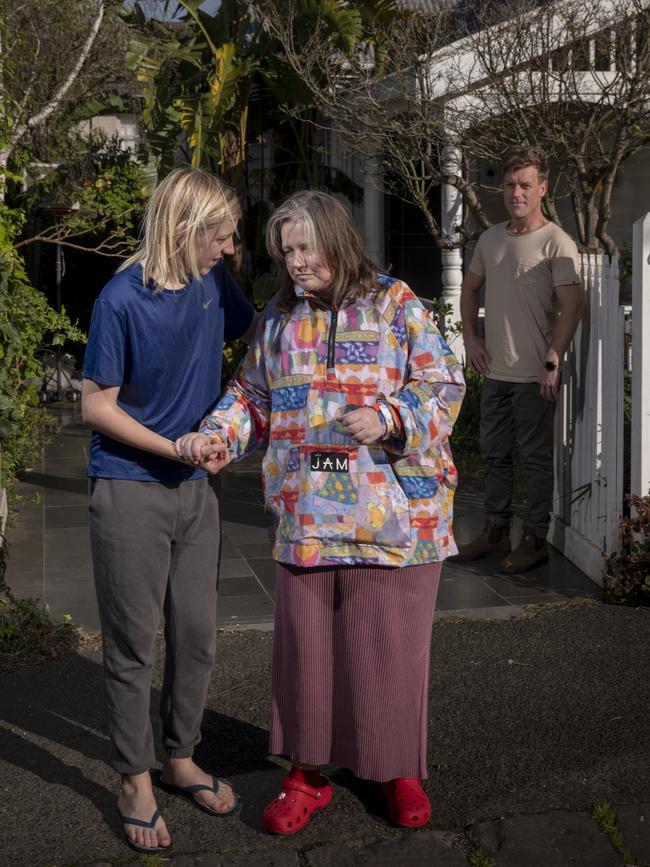 Rawson, with his mum Lisa, who now lives in a two-­bedroom apartment near the family home. Picture: Sean Davey