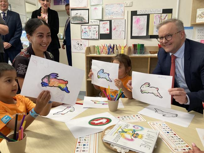 Prime Minister Anthony Albanese visits Goodstart Early Learning, South Tweed Heads.