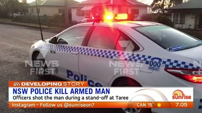 Police have shot and killed a man armed with a knife in Taree (Sunrise)