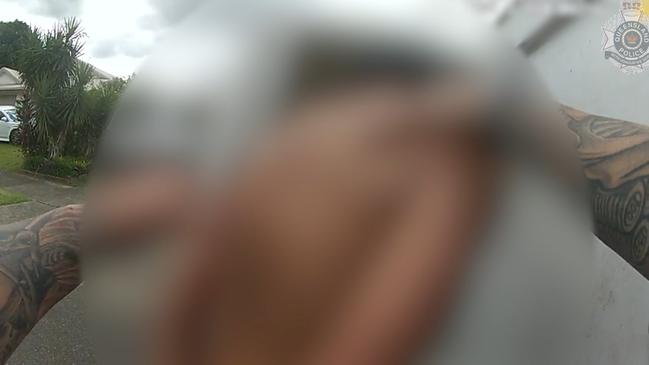 Queensland Police Flying Squad officers locate and arrest an Edmonton boy. Picture: QPS