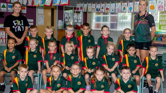 Eimeo Road State School Prep R Back row: Lachlan, Alijah, Riley, Hunter, Raiden, Summer Middle row: Emanuella, Blayke, Layla, McKenna-Lee, Sophie, Xanthe, Cassandra, Xavier Front row: James, Kehlani, Hamilton, Alexis, Harlen Teacher: Miss Ramsay, Teacher Aide: Mrs Osborne Picture: Michaela Harlow.