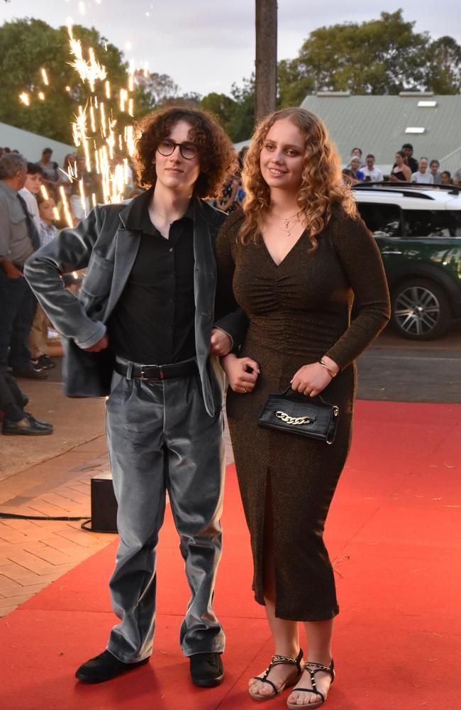 Graduating student Luca Donald with Fleur Steen at the Toowoomba Anglican School formal on November 17, 2023. Photo: Jarrard Potter.