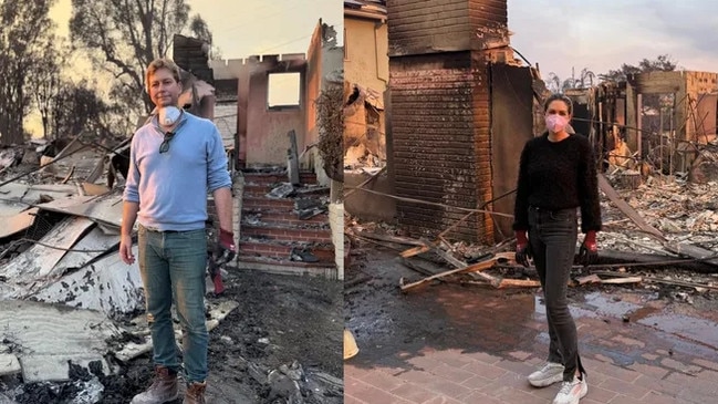 Australian couple Vanessa and Devon Quinn, and their two small children, Remi (4) and Gigi (2), lost their home in Pacific Palisades. Picture: GoFundMe