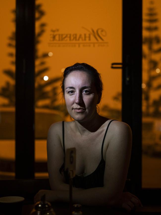 Greta Stojanovic at her parents' 'Cafe Wharfside' at Snug Cove, Eden. Picture: Sean Davey.