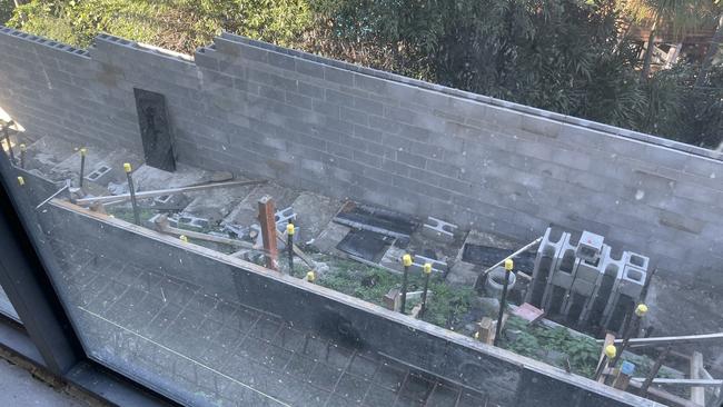 The pool builders began work after Mr Wellsmore forked out $50k, only to stop weeks later when Urban Trend went into liquidation. Photo: Fergus Gregg