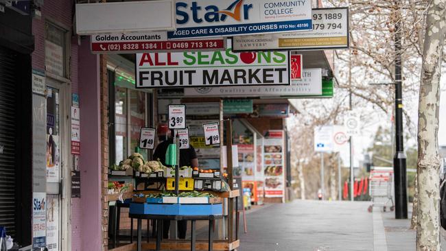 A quiet street in Blacktown, which has one of the highest rates of vaccination but also some of the highest number of Covid cases. Picture: NCA NewsWire/James Gourley