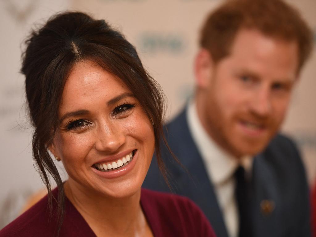 Prince Harry, Duke of Sussex (R) and Meghan, Duchess of Sussex attend a roundtable discussion on gender equality at Windsor Castle in 2019. Picture: Jeremy Selwyn