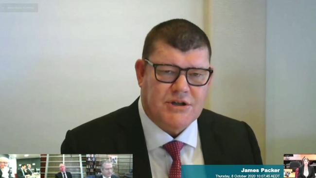 James Packer fronts the NSW casino inquiry last year.