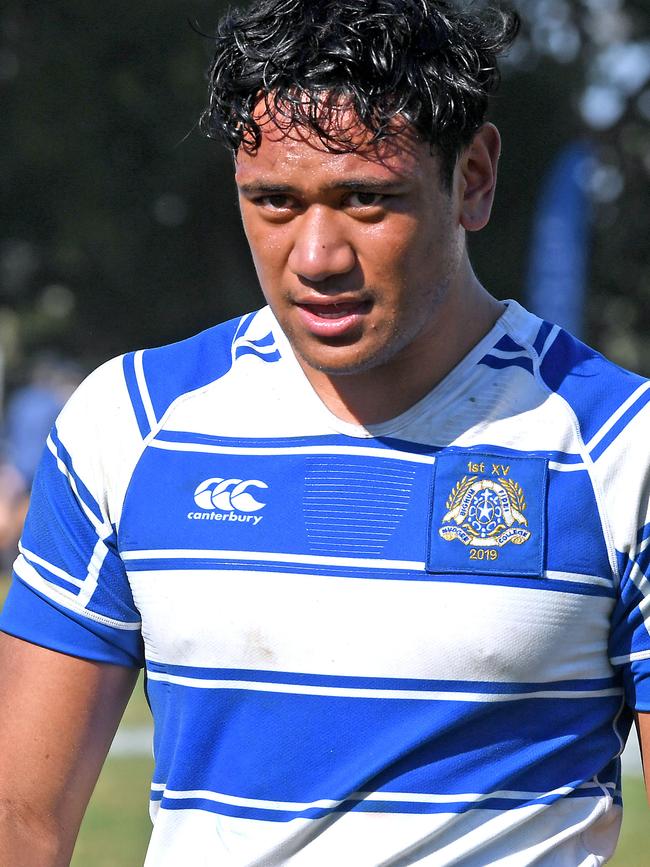 Nudgee College player Daniel Maiav. (AAP image, John Gass)