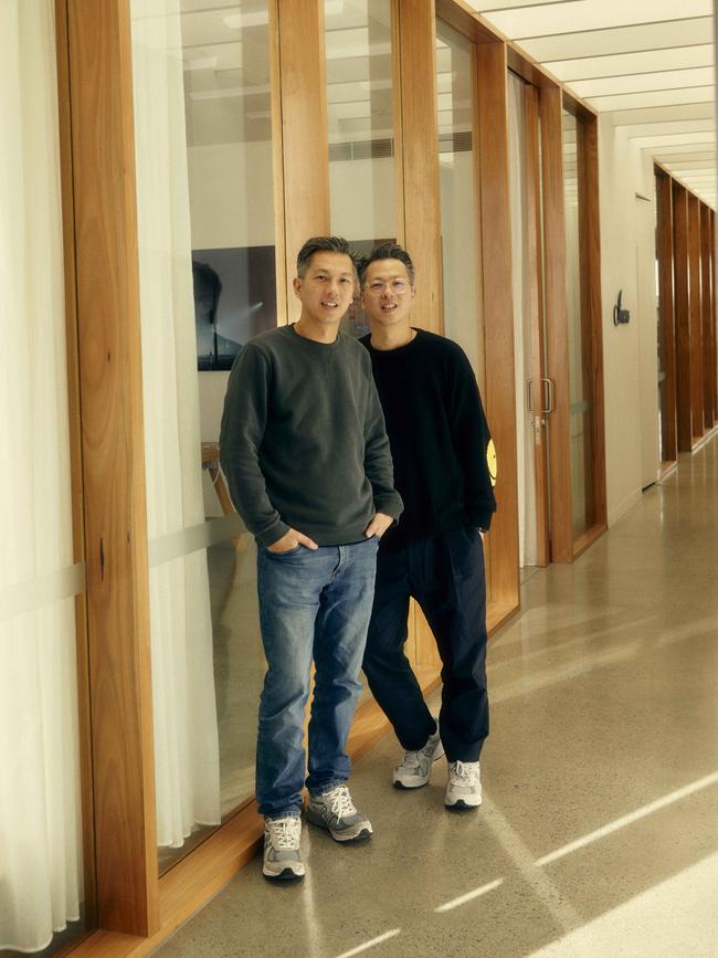 Brothers Brian and Vincent Wu at the Incu head office in Sydney. Picture: Phillip Huynh