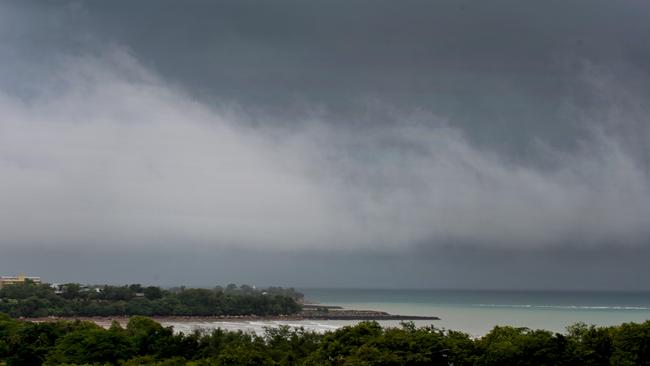 Wild Weather looking over Mindil Beach as Cyclone turns away from the Northern Territory Picture Julianne Osborne