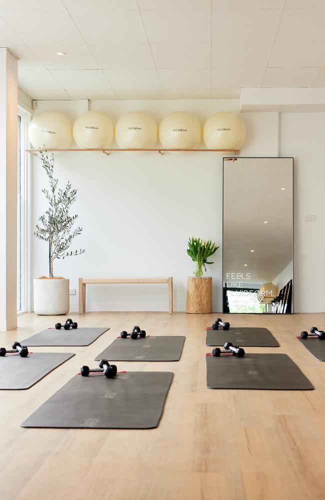 Fluidform's first studio in Melbourne, located at Malvern on Glenferrie Rd, runs intimate group mat and reformer classes, as well as private studio sessions. Picture: Supplied