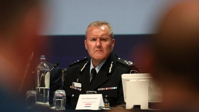 Australian Federal Police Assistant Commissioner Peter Crozier at a conference in June 2019. Picture: Getty