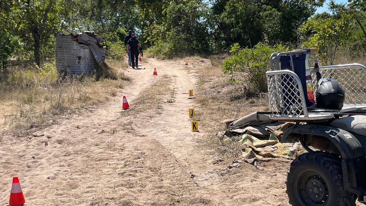 The crime scene where a woman was murdered at Bluewater. Picture: Leighton Smith