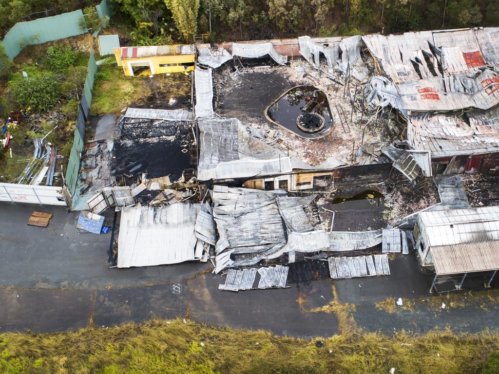 The Big Brother house on the Gold Coast after last weeks fire.