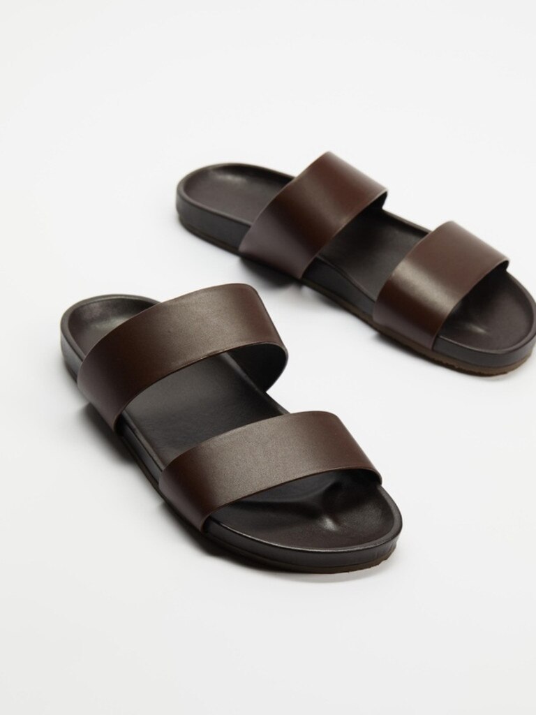 Aere Prahran Leather Slides.