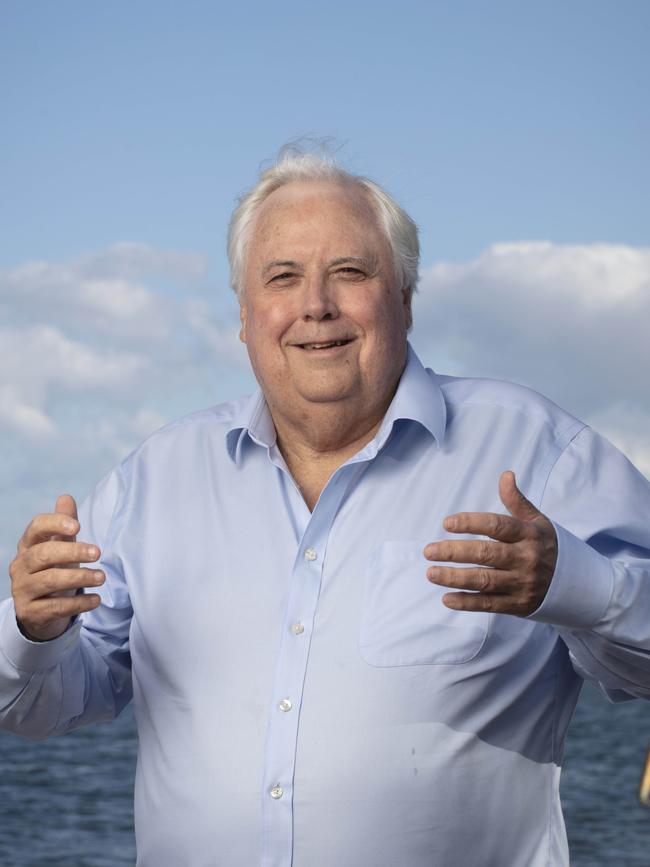Clive Palmer at Paradise Point on August, 2020. Photo: Russell Shakespeare