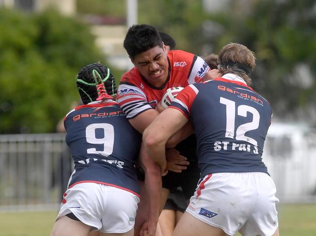 Kirwan State High School hosts St Patrick's College, Mackay, in round 1 of the 2025 Aaron Payne Cup. Picture: Evan Morgan