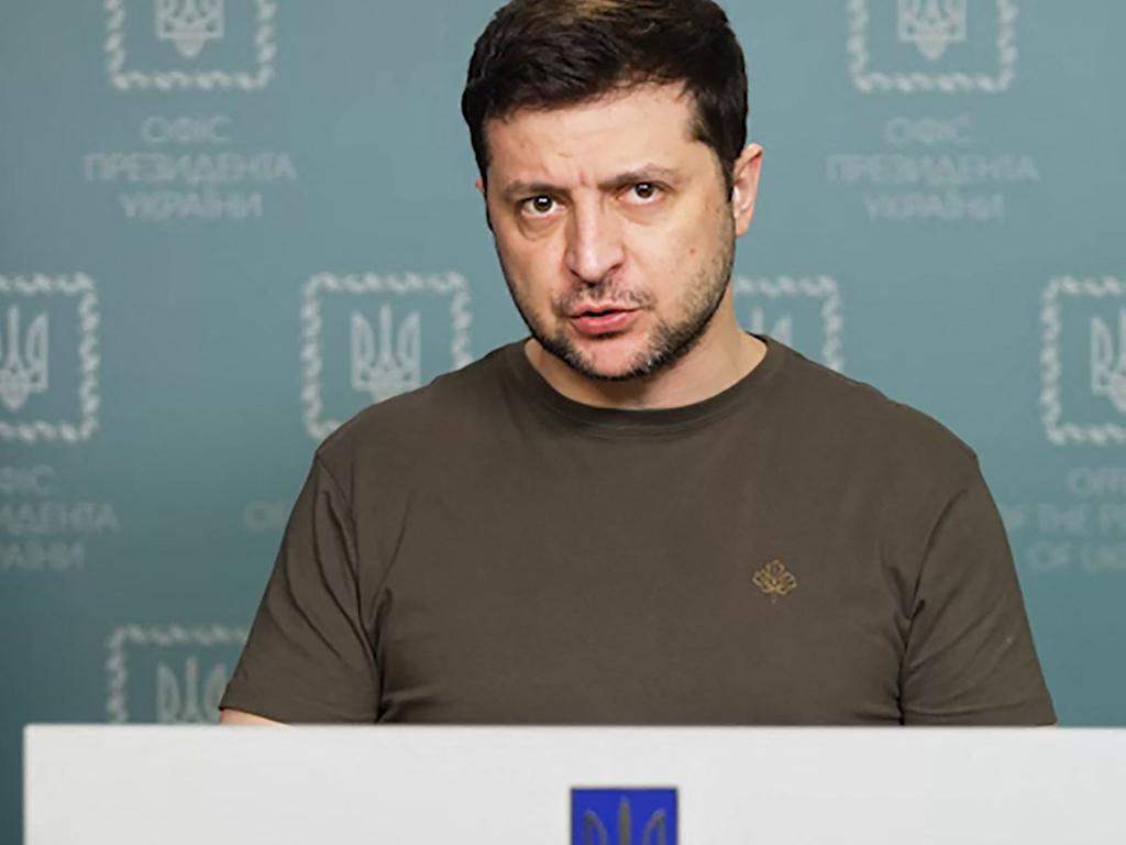 Ukrainian President Volodymyr Zelensky is believed to be number one on Russia’s hit list. Picture: Ukraine Presidency / AFP.