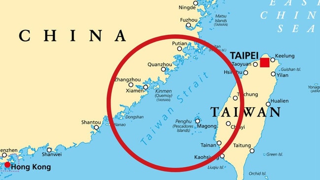 The Taiwan Strait is one of the world’s busiest shipping lanes. Picture: iStock