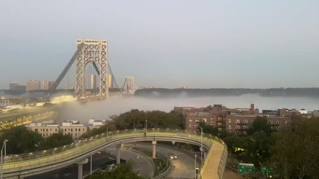 Timelapse Footage Captures Fog Moving Over George Washington Bridge   66c13541fdfcdc0a618d544e42b7a0dc